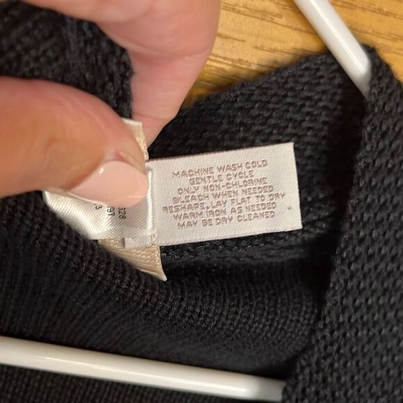 Chico’s Shawl Neck Open Front Black Cardigan Sweater Medium - Picture 6 of 6